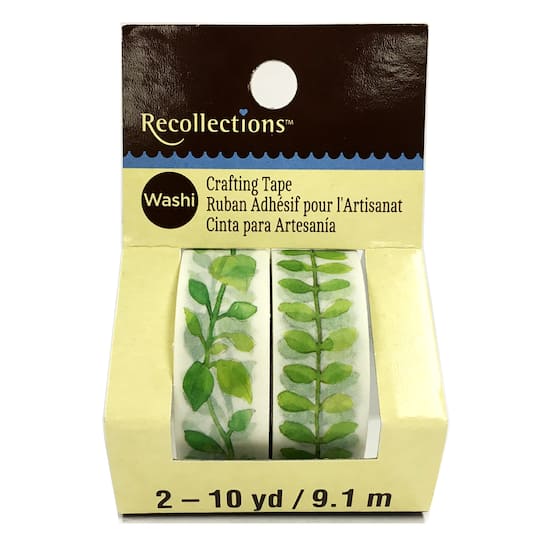 Green Leaf & Vine Print Crafting Washi Tape Set by Recollections™